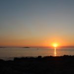 Coucher du soleil du front de mer de Sferracavallo