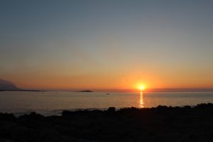 Tramonto dal lungomare di Sferracavallo